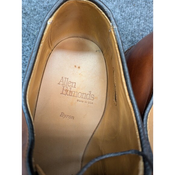 Allen Edmonds Byron Oxford 10.5 B Brown Cap Toe Bench Welt USA Dress Shoes main image 4